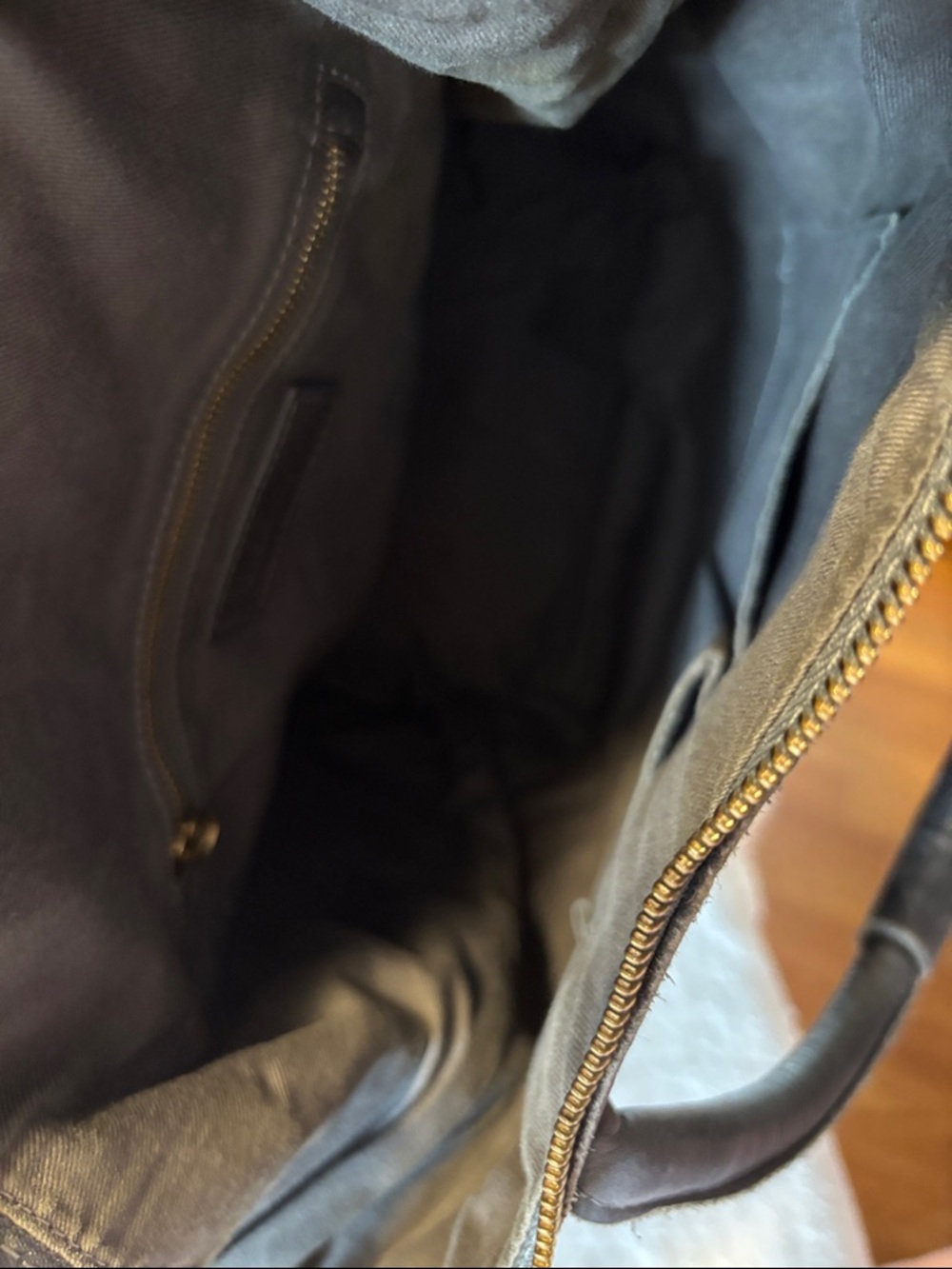 See By Chloe Gray Leather Top-Handle Tote with Gold Hardware - Picture 3 of 6